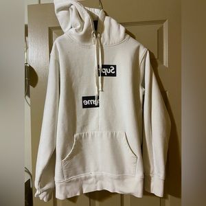 Supreme x Comme Des Carçons shirt white small hoodie men’s unisex designer logo